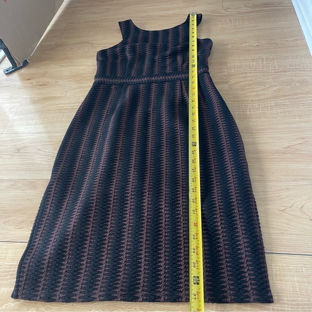 Anthropologie Maeve Meridian Boho Midi Dress Texture Racerback Black Brown Small - Picture 13 of 16